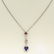 14K White Gold Heart Amethyst Tourmaline Pink Sapphire - 2