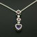 14K White Gold Heart Amethyst Tourmaline Pink Sapphire - 4