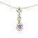 14K White Gold Heart Amethyst Tourmaline Pink Sapphire - 5