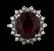 10.75 ctw Ruby and Diamond Ring - 14KT White Gold - 2