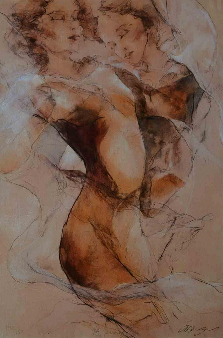 Beautiful Gary Benfield Day Dream: Artist: Gary Benfield - Title: Day Dream - Medium: Serigraph on Fine Art Canvas - Signature: Hand-signed by the Artist - Limited Edition: 150 - Image Size: Approximately 17.75 inches x 12 inches - Fra