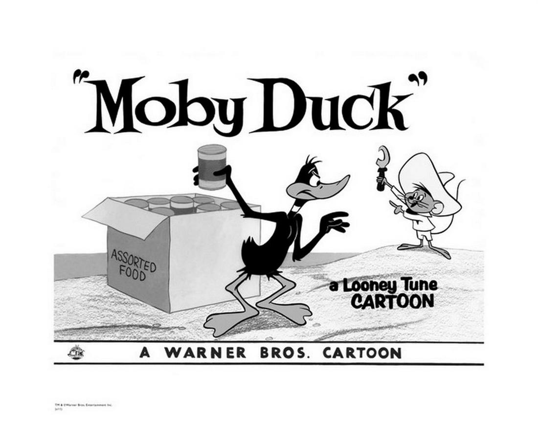 Warner Brothers Hologram Moby Duck: Artist: Warner Brothers) - Title: Moby Duck - Medium: Giclee on Fine Art Paper - Signature: Hand-signed by the Artist - Limited Edition: 500 - Image Size: Approximately 12 Inches x 16 inches - Paper S