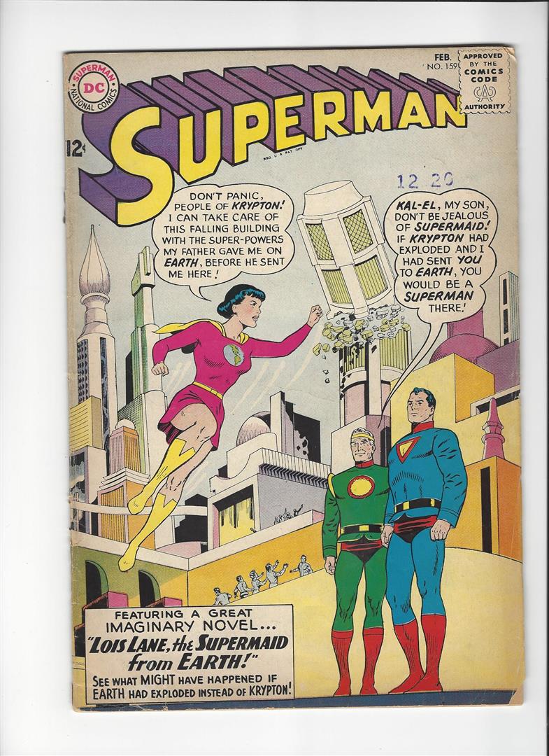 Superman Issue #159 by DC Comics: One ORIGINAL AND AUTHENTIC, Superman Issue #159 by DC Comics