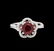1.87 ctw Ruby and Diamond Ring - 14KT White Gold - 2