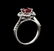 1.87 ctw Ruby and Diamond Ring - 14KT White Gold - 3