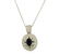 1.01 ctw Blue Sapphire And Diamond Pendant With Chain -