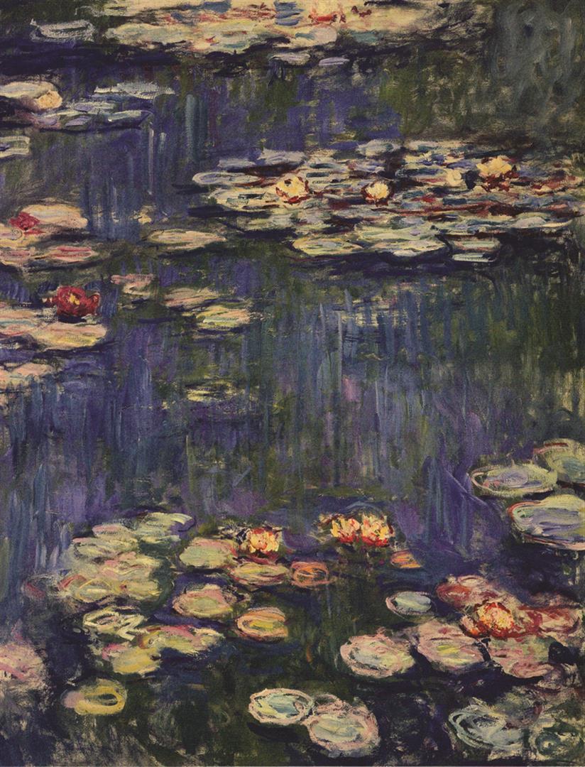 Claude Monet Water Lillies: Artist: Claude Monet - Title: Water Lillies - Medium: Fine Art Giclee on Canvas - Image Size: Approximately 40 inches x 30.5 inches - Framed: Unframed on Unstretched Canvas - Claude Monet was born on