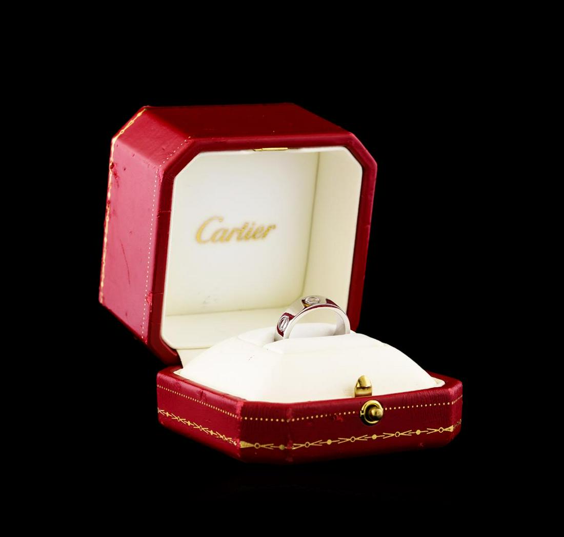 Cartier 18KT White Gold Ring: One 18KT white gold ring with markings of "Cartier" and "750"