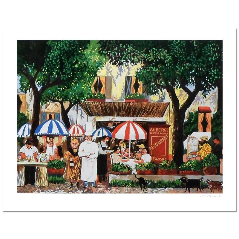 Le Petit Prince by Buffet, Guy: "Le Petit Prince" is a limited edition serigraph on paper by Guy Buffet. It is numbered, hand-signed by the artist, and comes with a Certificate of Authenticity. Measures approx. 30" x 22.5" (image).