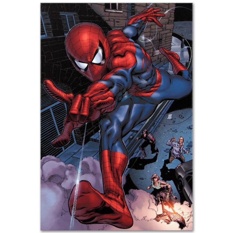 Heroes For Hire #6 by Marvel Comics: A piece of comic book history, this limited edition, from original art by Brad Walker, depicts your friendly neighborhood Spider-Man. Brad Walker is best known for his recent work on Heroes For Hire a