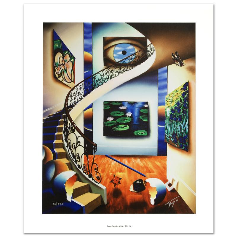 Eye of a Master by Ferjo: "Eye of a Master" is a limited edition giclee on canvas, numbered and hand signed by Ferjo. Includes Certificate of Authenticity! Measures approx. 16" x 20" (image).