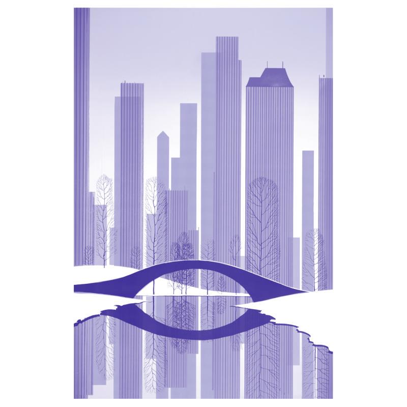 Central Park by Eyvind Earle (1916-2000): "Central Park" is a limited edition serigraph on paper by Eyvind Earle (1916-2000). The piece is numbered, hand-signed by the artist, and accompanied by a certificate of authenticity. Measures approxi