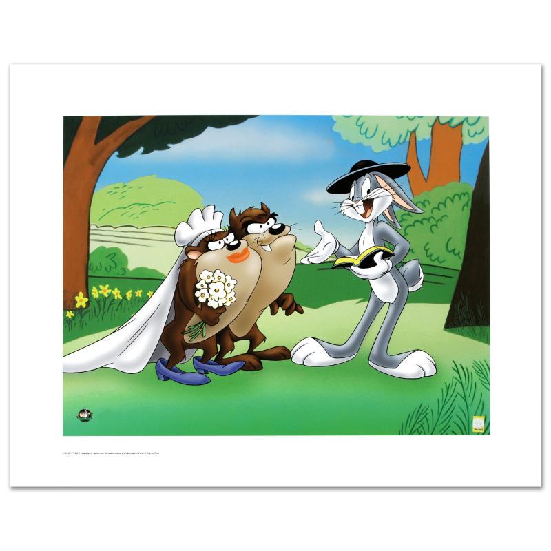 Devil May Hare by Looney Tunes: "Devil May Hare" is a limited edition giclee on paper from Warner Bros., numbered with hologram seal of Authenticity. Also, includes Certificate of Authenticity! Measures approx. 20" x 16" (with borde