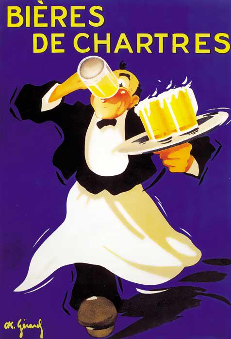 Unknown - Bieres De Chartres: Artist: Unknown - Title: Bieres De Chartres - Medium: Fine Art Reproduction Giclee on Canvas - Image Size: Approximately 32 inches x 21.75 inches - Framed: Unframed on Unstretched Canvas -