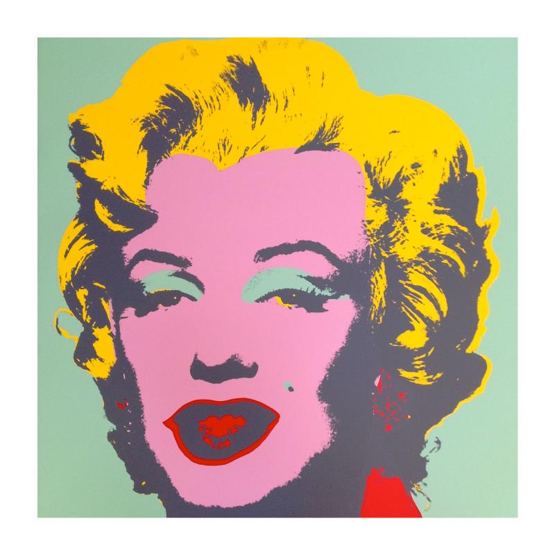 Marilyn 11.23 by Warhol, Andy: "Marilyn 11.23" is a silk screen print on paper (open edition) from Sunday B Morning featuring the works of Andy Warhol. The piece is stamped in blue on the back with "Published by Sunday B. Morning"