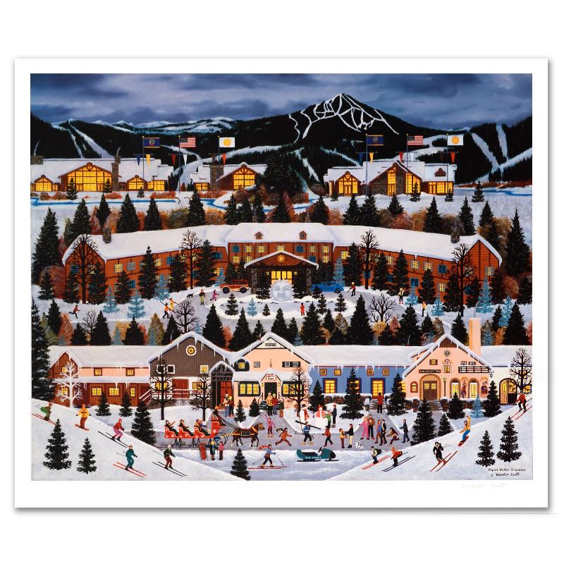 Alpine Winter Grandeur by Wooster Scott, Jane: Cozy, down-home images of a bygone era when life was simpler - this is the feeling captured in the creations of one of the world's most recognized artists. "Alpine Winter Grandeur" is a limited editio