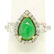 14k Two Tone Gold Pear Jade & Large Diamond Accents w/