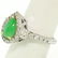 14k Two Tone Gold Pear Jade & Large Diamond Accents w/ - 2