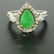 14k Two Tone Gold Pear Jade & Large Diamond Accents w/ - 5