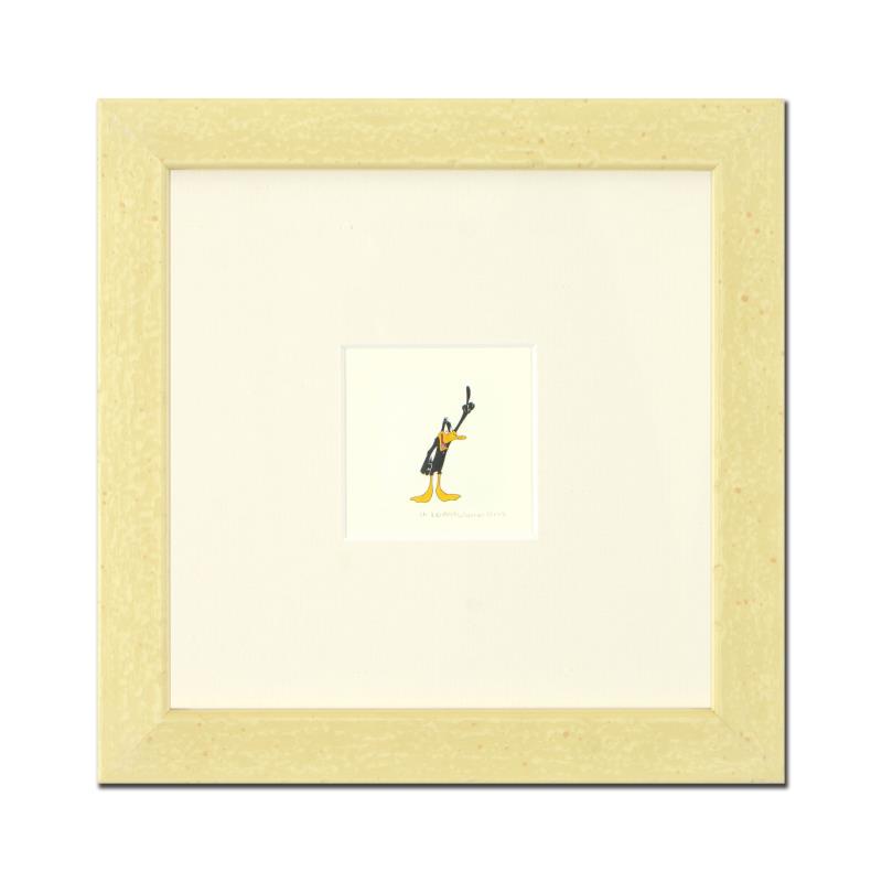 Daffy Duck by Looney Tunes: "Daffy Duck (Looking to the Side)" is a limited edition etching on paper with hand-tinted coloring from Warner Bros, numbered and dated 1999. This piece comes framed. Measures approx. 9" x 9" (with fr