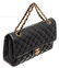 Chanel Black Lambskin Leather Full Flap Bag - 2