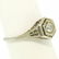 18k White Gold Old European Diamond Solitaire Ring - 7