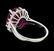 6.33 ctw Ruby and Diamond Ring - 14KT White Gold - 3