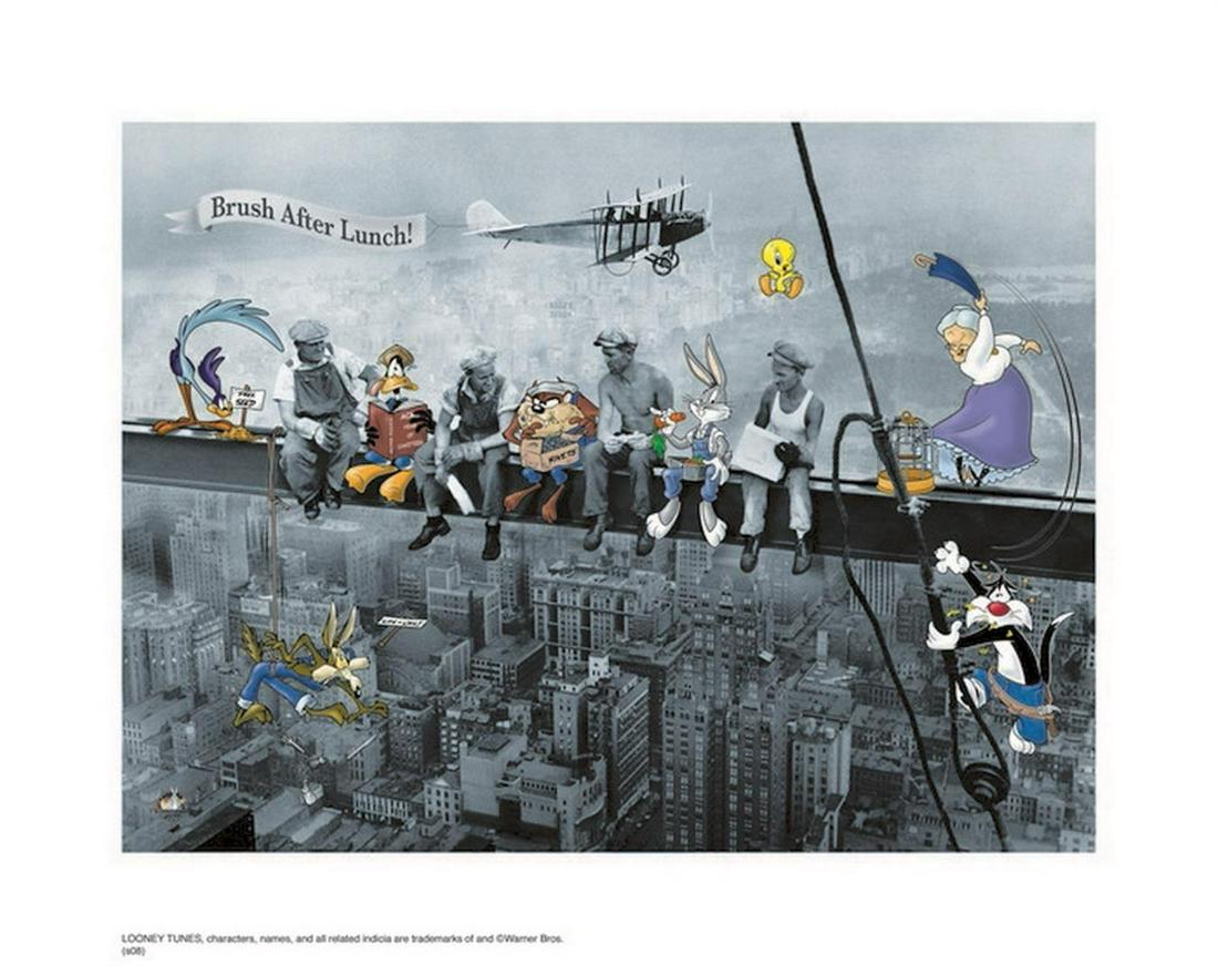Warner Brothers Hologram Brush Up After Lunch: Artist: Warner Brothers - Title: Brush Up After Lunch - Medium: Giclee on Fine Art Paper - Limited Edition: 500 - Image Size: Approximately 12 Inches x 16 inches - Paper Size: Approximately 16 inches