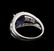 1.10 ctw Blue Sapphire and Diamond Ring - 18KT White - 3