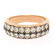 14k Rose Gold 1.10 ctw Dual Row Round Champagne Diamond