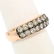 14k Rose Gold 1.10 ctw Dual Row Round Champagne Diamond - 3