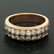 14k Rose Gold 1.10 ctw Dual Row Round Champagne Diamond - 6