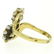 18k Gold Rose Diamonds Seed Pearl Enamel Bypass Ring - 8
