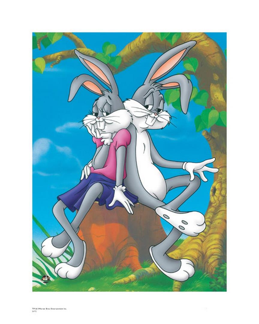 Warner Brothers Hologram Honey Bunny: Artist: Warner Brothers - Title: Honey Bunny - Medium: Giclee on Fine Art Paper - Limited Edition: 500 - Image Size: Approximately 16 Inches x 12 inches - Paper Size: Approximately 20 inches x 16 inch