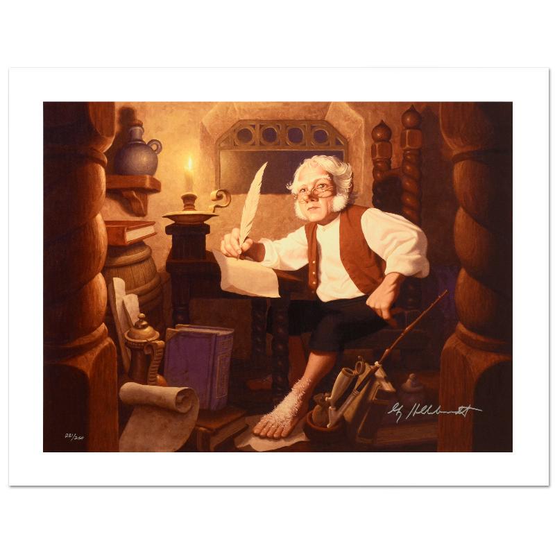 Bilbo At Rivendell by The Brothers Hildebrandt: Known world wide for their fantasy and science fiction illustrations, identical twin brothers Greg and Tim Hildebrandt created an abundance of fascinating artwork, most notably their illustration work