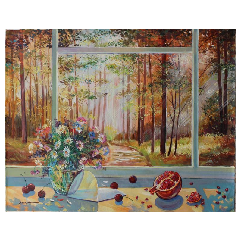 Into The Woods by Borewko Original: "Into the Woods" is an original Oil on Canvas by Alexander Borewko. The piece is hand signed and comes with a Certificate of Authenticity. Measures approximately 29.5" x 23.5".