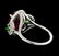 5.91 ctw Ruby, Tsavorite, and Diamond Ring - 14KT White - 3