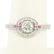 14k Solid White Gold 0.85 ctw Round Pave Set Diamond & - 2