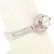 14k Solid White Gold 0.85 ctw Round Pave Set Diamond & - 4