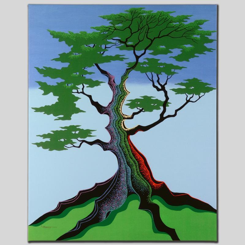 Lord of the Hills by Holt, Larissa: Larissa Holt, a student of distinguished artist Eyvind Earle (1916-2000), uses bold colors and breathtaking scenery to create images of Nature in her own unique style. "Lord of the Hills" is a limited