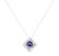 2.55 ctw Blue Sapphire And Diamond Pendant And Chain -