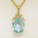 14kt Yellow Gold 16.14 ctw Aquamarine and Diamond 18"