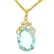 14kt Yellow Gold 16.14 ctw Aquamarine and Diamond 18" - 4