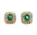 3.71 ctw Emerald and Diamond Earrings - 18KT Yellow