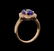 14KT Rose Gold 3.37 ctw Tanzanite and Diamond Ring - 4