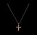 0.18 ctw Diamond Cross Pendant With Chain - 14KT Rose