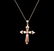 0.18 ctw Diamond Cross Pendant With Chain - 14KT Rose - 2