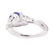 1.90 ctw Blue Sapphire and Diamond Ring - Platinum - 3