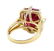 11.63 ctw Ruby and Diamond Ring - 14KT Yellow Gold - 3