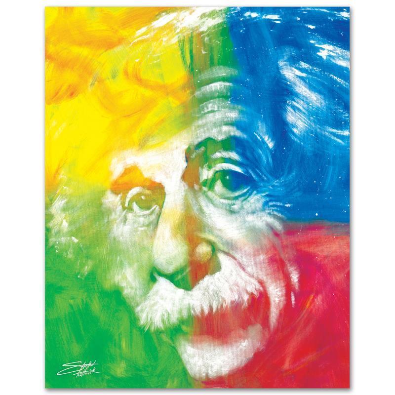 Spectrum of Brilliance by Fishwick, Stephen: With bright colors and expressive lines, Stephen Fishwick puts a unique spin on pop culture portraits. "Spectrum of Brilliance" is a limited edition giclee on stretched canvas, numbered and bears the 